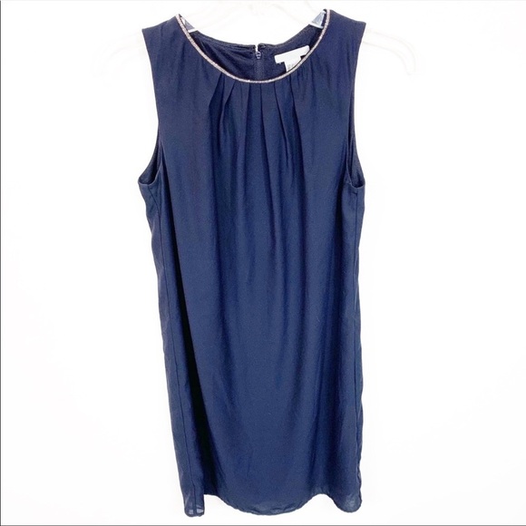 H&M Navy Blue With Rhinestones Shift Dress - Picture 1 of 8